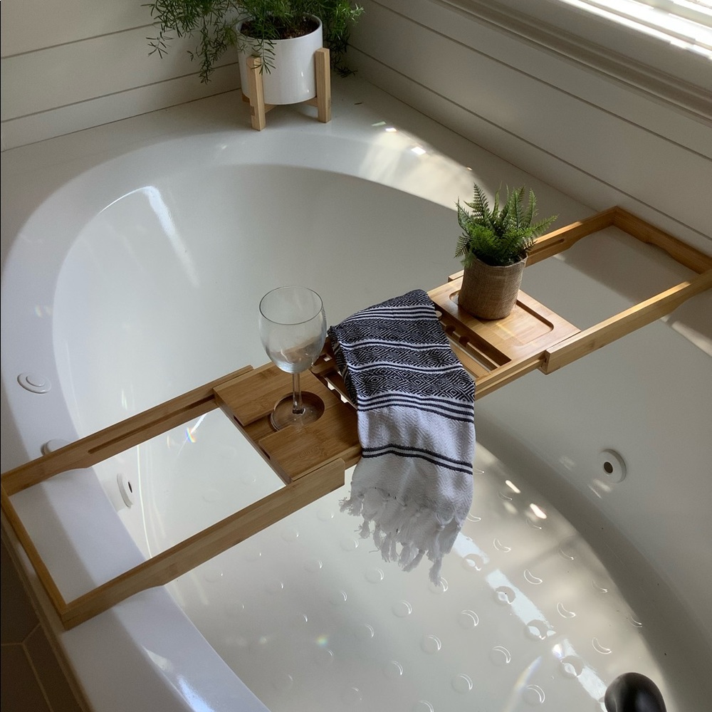 Adjustable caddy tray for bathtub❤️❤️❤️❤️